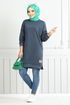 Well Lacquered Tunic 20455ETT902-M Anthracite - Thumbnail