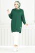 Well Lacquered Tunic 20455ETT902-M Emerald - Thumbnail
