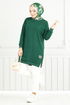 Well Lacquered Tunic 20455ETT902-M Emerald - Thumbnail