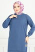 Well Lacquered Tunic 20455ETT902-M Indigo - Thumbnail