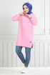 Well Lacquered Tunic 20455ETT902-M Pink - Thumbnail