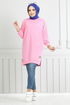 Well Lacquered Tunic 20455ETT902-M Pink - Thumbnail