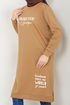 Writing Detailed Tunic 786OZR1047-M Latte - Thumbnail