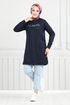 Writing Embossed Tunic 797OZR1047-M Laci - Thumbnail