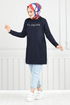 Writing Embossed Tunic 797OZR1047-M Laci - Thumbnail