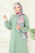 Yandan Yırtmaçlı Terikoton Tunik 4109PM271-MS Mint - Thumbnail