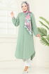 Yandan Yırtmaçlı Terikoton Tunik 4109PM271-MS Mint - Thumbnail