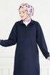 Yandan Yırtmaçlı Tesettür Takım 6036UZ662-MS Laci - Thumbnail