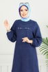 Yandan Yırtmaçlı Tesettür Tunik 3123HBS932-M Laci - Thumbnail