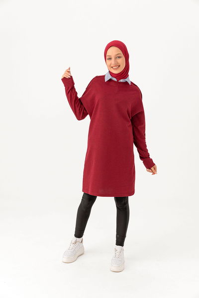 TFS - Yarasa Kol Tunik Bordo TFS2811