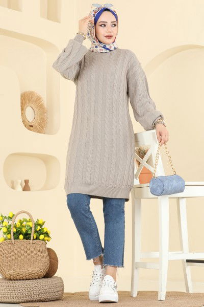 A.Y.D. - Yarım Boğazlı Triko Tunik 2734AYD574-MS Vizyon