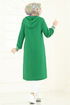 Yarım Fermuarlı Tesettür Tunik 399DVL817-MS Benetton Yeşili - Thumbnail