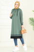 Yarım Fermuarlı Tesettür Tunik 399DVL817-MS Mint - Thumbnail