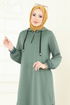 Yarım Fermuarlı Tesettür Tunik 399DVL817-MS Mint - Thumbnail