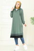 Yarım Fermuarlı Tesettür Tunik 399DVL817-MS Mint - Thumbnail