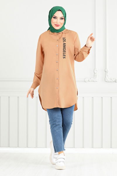 MRV E.V.O. - Yazı Baskılı Tunik 404EVO1065-M Latte