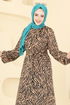 Zincir Desenli Helen Elbise 4086PM271-MS Desen1 Zebra&Vizyon - Thumbnail