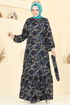 Zincir Desenli Helen Elbise 4086PM271-MS Laci - Thumbnail