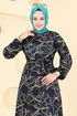 Zincir Desenli Helen Elbise 4086PM271-MS Laci - Thumbnail