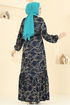 Zincir Desenli Helen Elbise 4086PM271-MS Laci - Thumbnail