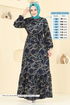 Zincir Desenli Helen Elbise 4086PM271-MS Laci - Thumbnail