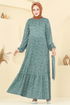 Zincir Desenli Helen Elbise 4086PM271-MS Mint - Thumbnail