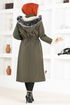 Zippered Coat Khaki EMO7015 - Thumbnail