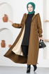 Zippered Coat MSL2044 Taba - Thumbnail