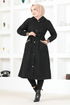 Zippered Coat MSL7004 Black - Thumbnail