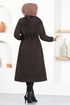 Zippered Coat MSL7004 Brown - Thumbnail