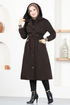 Zippered Coat MSL7004 Brown - Thumbnail