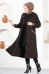 Zippered Coat MSL7004 Brown - Thumbnail