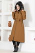 Zippered Coat Taba EMO7015 - Thumbnail