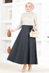 Zippered Skirt MSL8170 Anthracite - Thumbnail