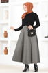 Zippered Skirt MSL8170 Mink - Thumbnail