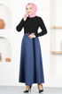 Zippered Skirt MSL8170 Navy blue - Thumbnail