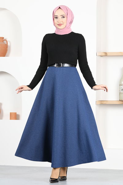 MSL - Zippered Skirt MSL8170 Navy blue