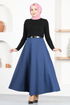 Zippered Skirt MSL8170 Navy blue - Thumbnail