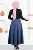 Zippered Skirt MSL8170 Navy blue - Thumbnail