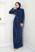 Zubehör Knopfleiste Silbrig Abendkleid 3010BSS1025-M Laci - Thumbnail